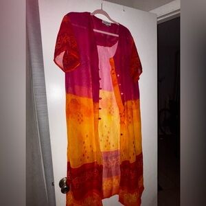 Kimono Vibrant pink and orange